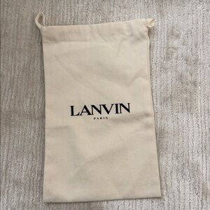 Lanvin White / Light Beige Shoe Dust Bag NEW